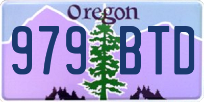 OR license plate 979BTD