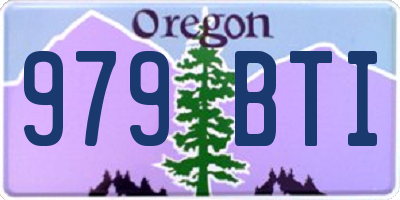 OR license plate 979BTI