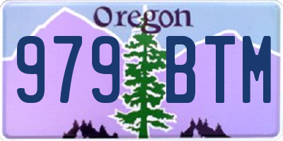 OR license plate 979BTM
