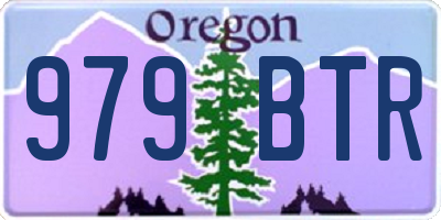 OR license plate 979BTR