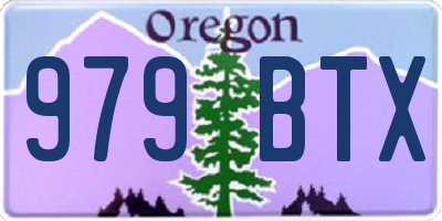 OR license plate 979BTX