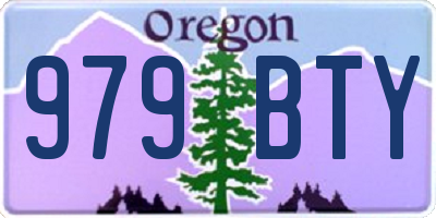OR license plate 979BTY