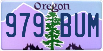 OR license plate 979BUM
