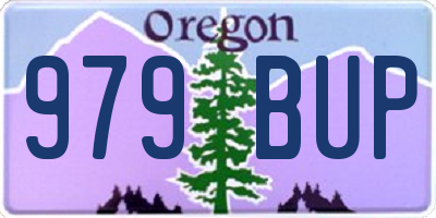 OR license plate 979BUP
