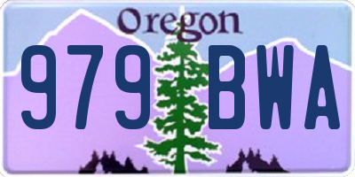 OR license plate 979BWA