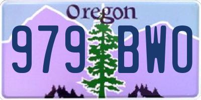 OR license plate 979BWO