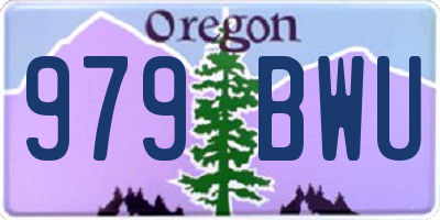 OR license plate 979BWU