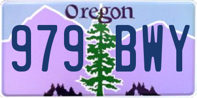 OR license plate 979BWY