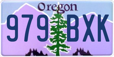 OR license plate 979BXK