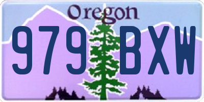 OR license plate 979BXW