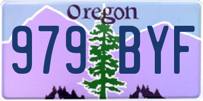 OR license plate 979BYF