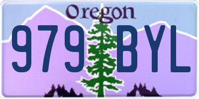 OR license plate 979BYL