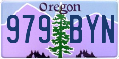 OR license plate 979BYN