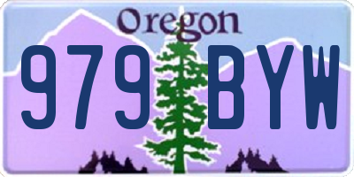 OR license plate 979BYW