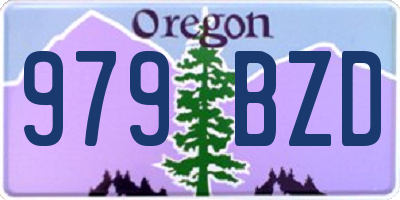 OR license plate 979BZD