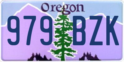OR license plate 979BZK