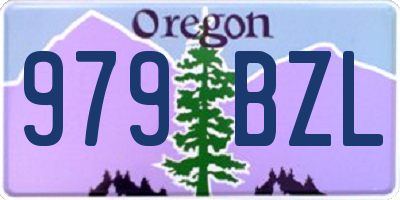 OR license plate 979BZL