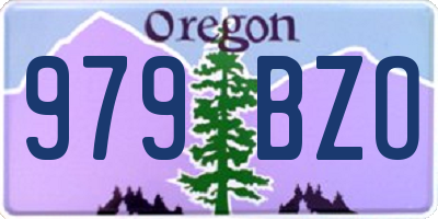 OR license plate 979BZO