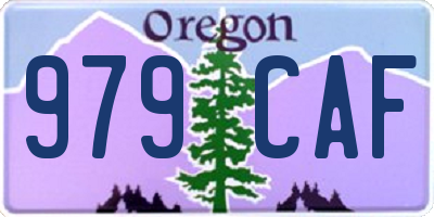 OR license plate 979CAF