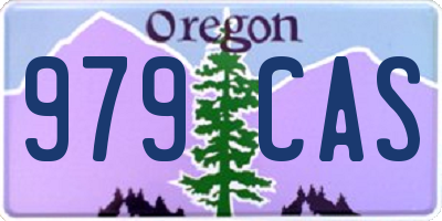 OR license plate 979CAS