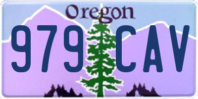 OR license plate 979CAV