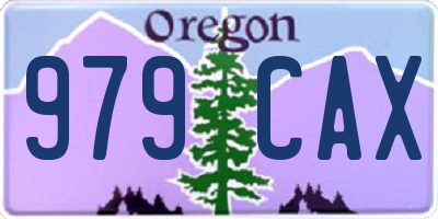 OR license plate 979CAX