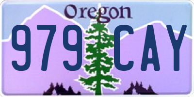 OR license plate 979CAY