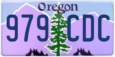 OR license plate 979CDC