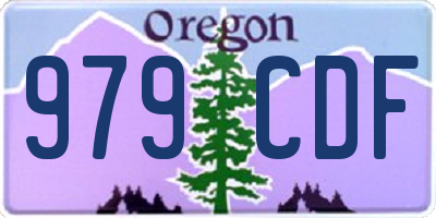 OR license plate 979CDF