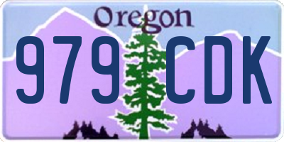 OR license plate 979CDK