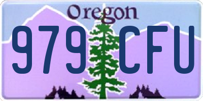 OR license plate 979CFU