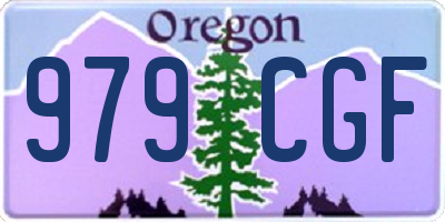 OR license plate 979CGF