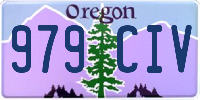 OR license plate 979CIV