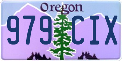 OR license plate 979CIX