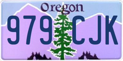 OR license plate 979CJK