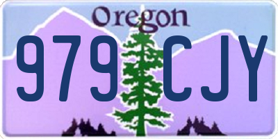 OR license plate 979CJY