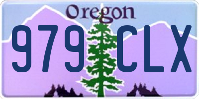 OR license plate 979CLX