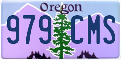 OR license plate 979CMS