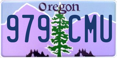 OR license plate 979CMU