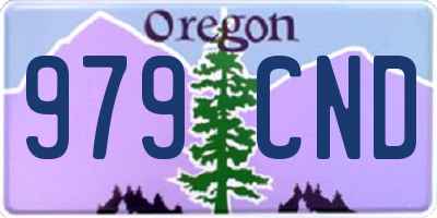 OR license plate 979CND