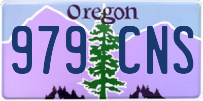 OR license plate 979CNS