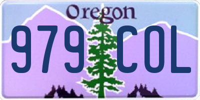 OR license plate 979COL
