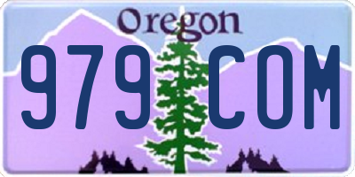 OR license plate 979COM