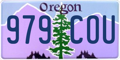 OR license plate 979COU