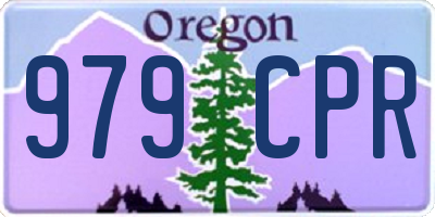 OR license plate 979CPR