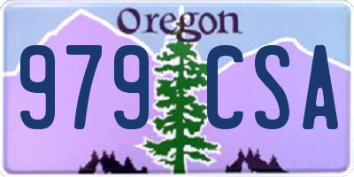 OR license plate 979CSA