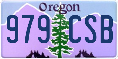 OR license plate 979CSB
