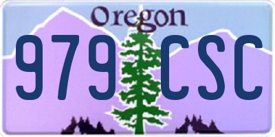 OR license plate 979CSC