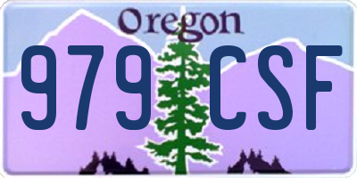 OR license plate 979CSF