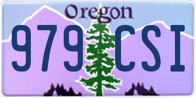 OR license plate 979CSI